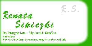 renata sipiczki business card